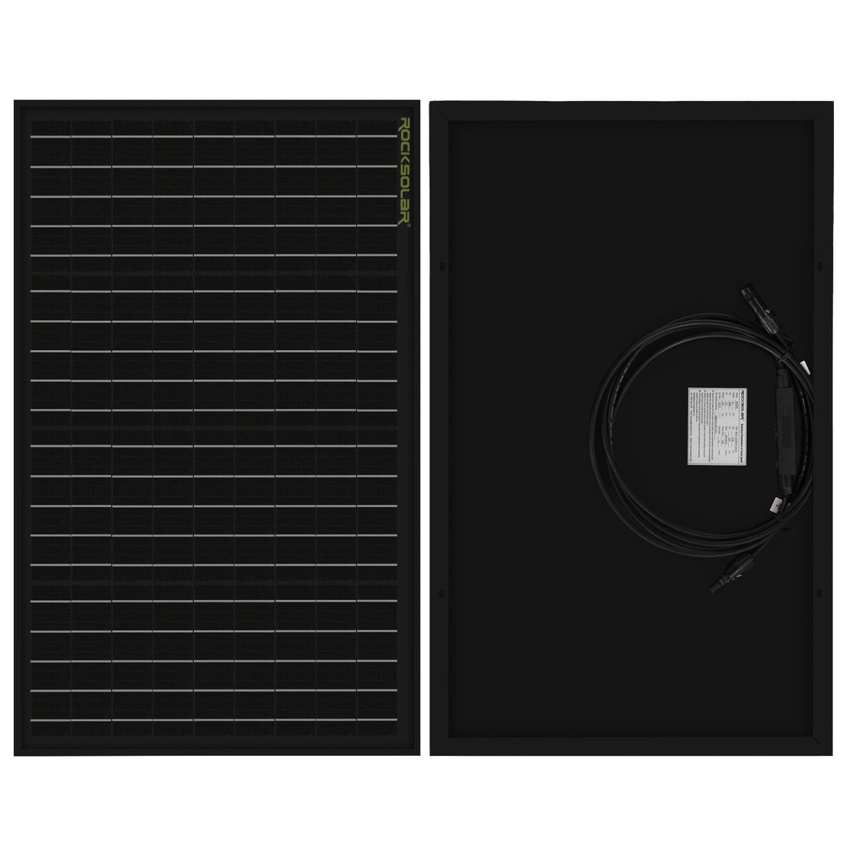 ROCKSOLAR 50W 12V Rigid Solar Panel Basic Kit with PWM Controller
