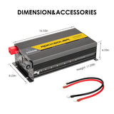 rcoksolar power inverter dimension USA 