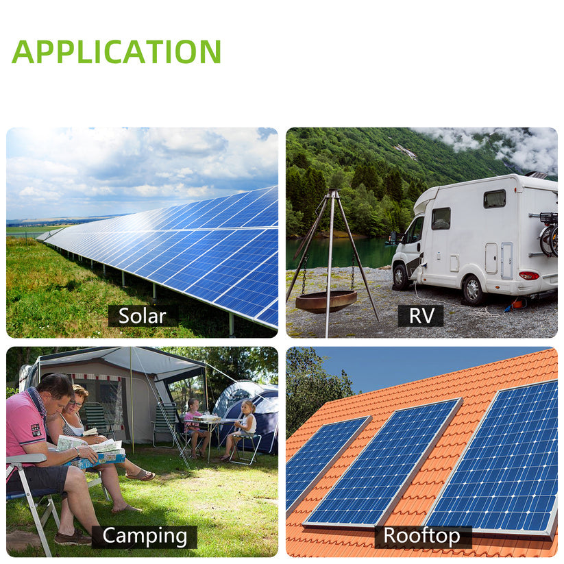 ROCKSOLAR 50W 12V Rigid Solar Panel Basic Kit with PWM Controller