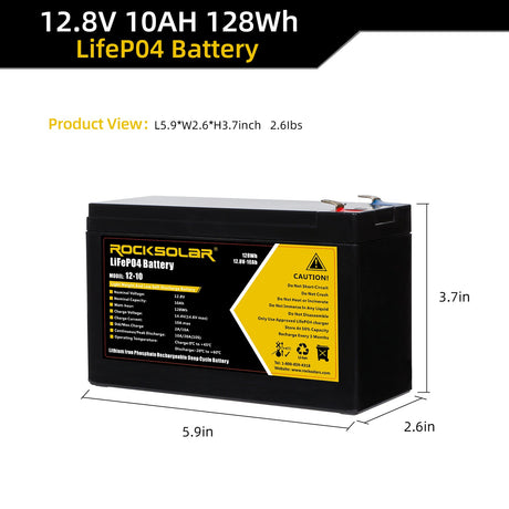 12v lithium battery dimensions